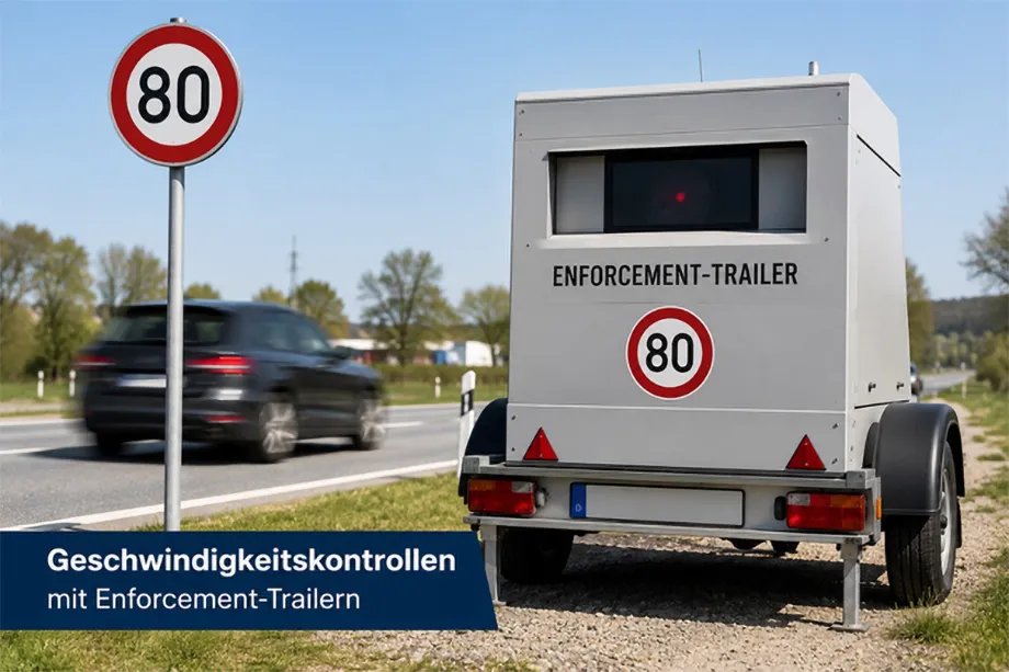 Geschwindigkeitsmessung mit Enforcement-Trailer